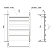 Электрический полотенцесушитель Reflexion Атакама 60х40 RXT086040BL цвет Черный матовый-5