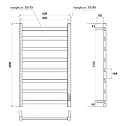 Электрический полотенцесушитель Reflexion Атакама 80х40 RXT088040BL цвет Черный матовый-5