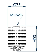 Щетка для туалетного ершика Azario AZ-102 цвет Черный-1