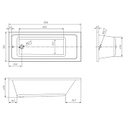Акриловая ванна Loranto Novaro La 170х70 CS00078488 цвет Белый-7