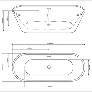 Акриловая ванна Loranto 170х75 CS-01-170 цвет Белый-2