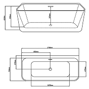 Акриловая ванна Loranto 170х75 CS-04-170 цвет Белый-8