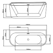 Акриловая ванна Loranto 170х75 CS-12-170 цвет Белый-5