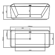 Акриловая ванна Loranto 170х75 CS-15-170 цвет Белый-10