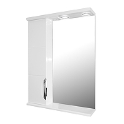 Зеркало со шкафом Loranto Стиль 60 L CS00024779 цвет Белый глянцевый-1