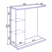 Зеркало со шкафом Loranto Стиль 60 L CS00024779 цвет Белый глянцевый-4