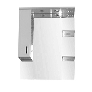 Зеркало со шкафом Loranto Коралл 80 L CS00025618 цвет Белый