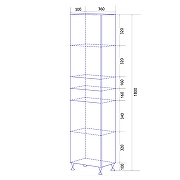 Шкаф пенал Loranto Моника 36 L CS00046816 цвет Белый-7