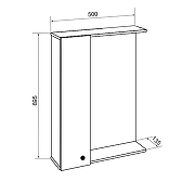 Зеркало со шкафом Loranto Моника 50 L CS00047786 цвет Белый-4