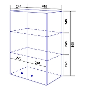 Подвесной шкаф Loranto Моника 50 CS00049706 цвет Белый-6