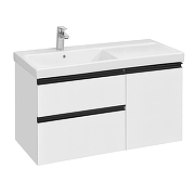 Тумба под раковину Roca Domi 100 L A857477806 подвесная цвет Белый глянец