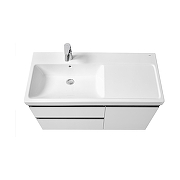 Тумба под раковину Roca Domi 100 L A857477806 подвесная цвет Белый глянец-1