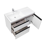 Тумба под раковину Roca Domi 100 L A857477806 подвесная цвет Белый глянец-3