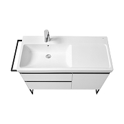 Тумба под раковину Roca Domi 100 L A857477806 подвесная цвет Белый глянец-4