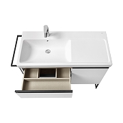 Тумба под раковину Roca Domi 100 L A857477806 подвесная цвет Белый глянец-5