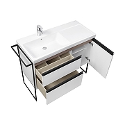 Тумба под раковину Roca Domi 100 L A857477806 подвесная цвет Белый глянец-6