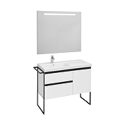 Тумба под раковину Roca Domi 100 L A857477806 подвесная цвет Белый глянец-7