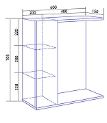 Зеркало со шкафом Loranto София 60 L CS00077140 цвет Белый-5