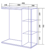 Зеркало со шкафом Loranto София 60 R CS00077141 цвет Белый-5