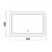 Зеркало Loranto Стиль 90 CS00083956 с подсветкой с сенсорным выключателем-2