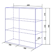 Зеркальный шкаф Loranto Аврора 60 CS00085750 цвет Белый-3