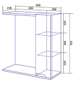 Зеркало со шкафом Loranto Mari 60 R CS00086020 цвет Белый-4