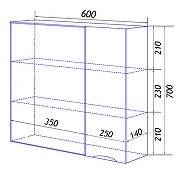 Зеркало со шкафом Loranto Santorini 60 R CS00086966 цвет Белый глянцевый-6