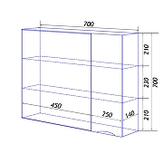 Зеркало со шкафом Loranto Santorini 70 R CS00086968 цвет Белый глянцевый-6