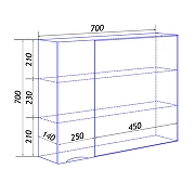 Зеркало со шкафом Loranto Santorini 70 L CS00086969 цвет Белый глянцевый-6