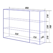 Зеркало со шкафом Loranto Santorini 80 R CS00086970 цвет Белый глянцевый-6