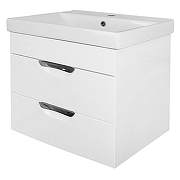 Тумба с раковиной Loranto Соло 60 CS00091374 подвесная цвет Белый глянцевый-1