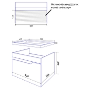 Тумба с раковиной Loranto Mari 60 CS00092983 подвесная цвет Белый-7