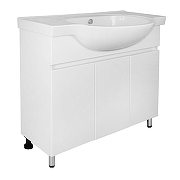 Тумба с раковиной Loranto Ирис 80 CS00093567 цвет Белый глянцевый