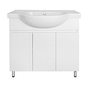 Тумба с раковиной Loranto Ирис 80 CS00093567 цвет Белый глянцевый-1