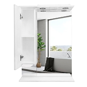 Зеркало со шкафом Azario Эстима 60 R CS00094630 цвет Белый-1