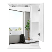 Зеркало со шкафом Azario Эстима 60 R CS00094631 цвет Белый-1