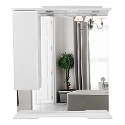 Зеркало со шкафом Azario Эстима 80 L CS00094632 цвет Белый