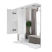 Зеркало со шкафом Azario Эстима 80 L CS00094632 цвет Белый-2