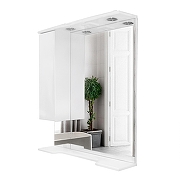 Зеркало со шкафом Azario Эстима 80 L CS00094632 цвет Белый-3