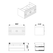 Тумба с раковиной Azario Armario 90 CS00096962 подвесная цвет Белый глянцевый-7