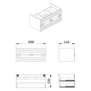 Тумба с раковиной Azario Armario 100 CS00096973 подвесная цвет Кашемир-7