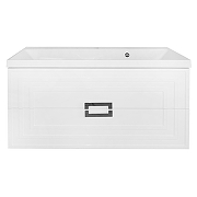 Тумба с раковиной Azario Armario 100 CS00096974 подвесная цвет Белый глянцевый-2