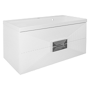 Тумба с раковиной Azario Zena 100 CS00096981 подвесная цвет Белый глянец