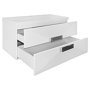 Тумба с раковиной Azario Zena 100 CS00096981 подвесная цвет Белый глянец-1