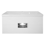 Тумба с раковиной Azario Zena 100 CS00096981 подвесная цвет Белый глянец-2