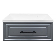 Тумба с раковиной Azario Laura 80 CS00096987 подвесная цвет Серый матовый-2