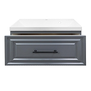 Тумба с раковиной Azario Laura 80 CS00096987 подвесная цвет Серый матовый-3