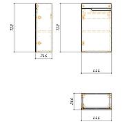 Тумба с раковиной Azario Kantri 45 L CS00097244 подвесная цвет Белый глянец-8
