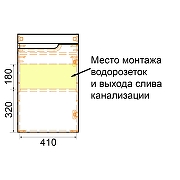 Тумба с раковиной Azario Kantri 45 L CS00097244 подвесная цвет Белый глянец-9