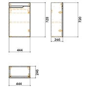 Тумба с раковиной Azario Kantri 45 R CS00097245 подвесная цвет Белый глянец-8